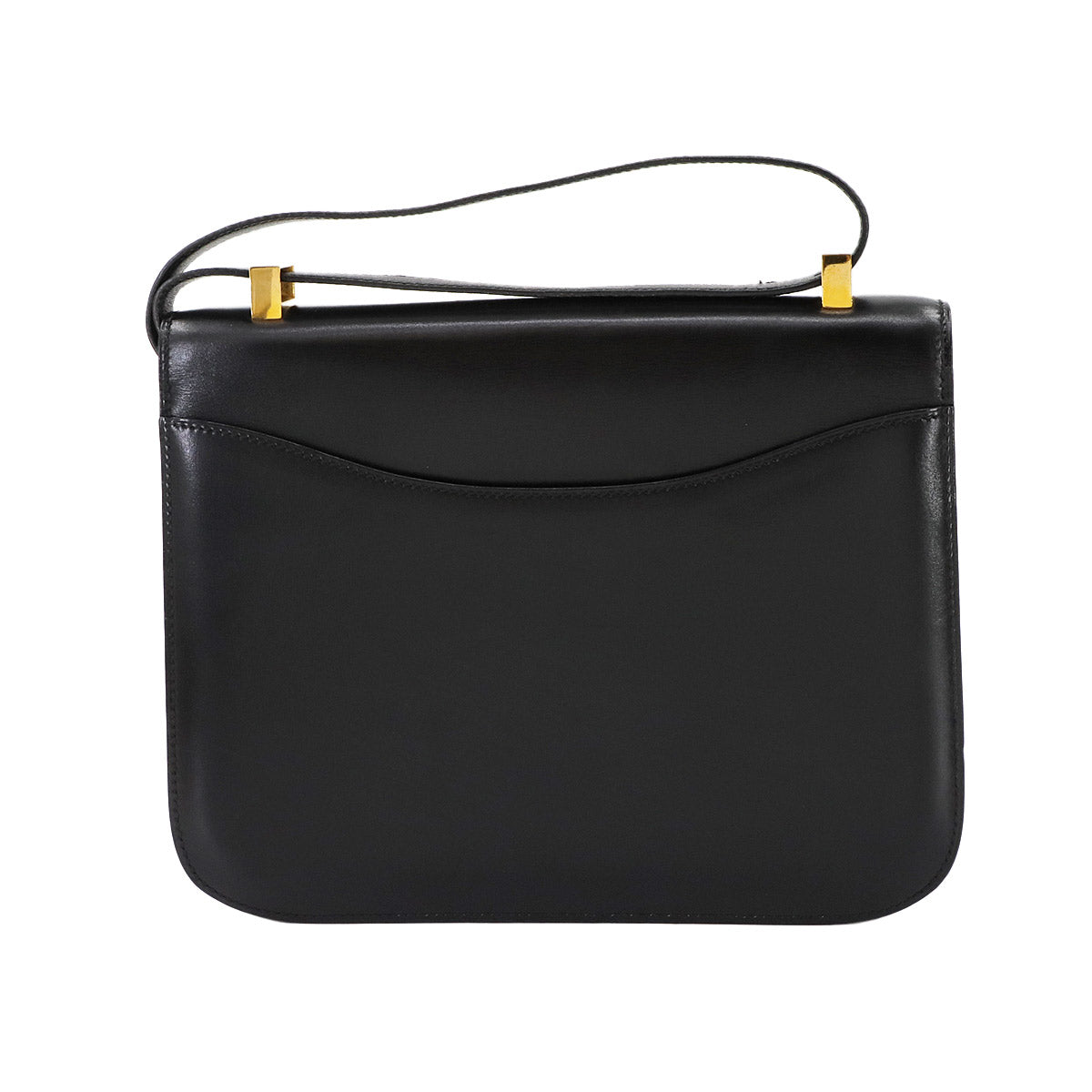 Constance 23 Shoulder Bag Box Calf Leather Black Vintage Purse