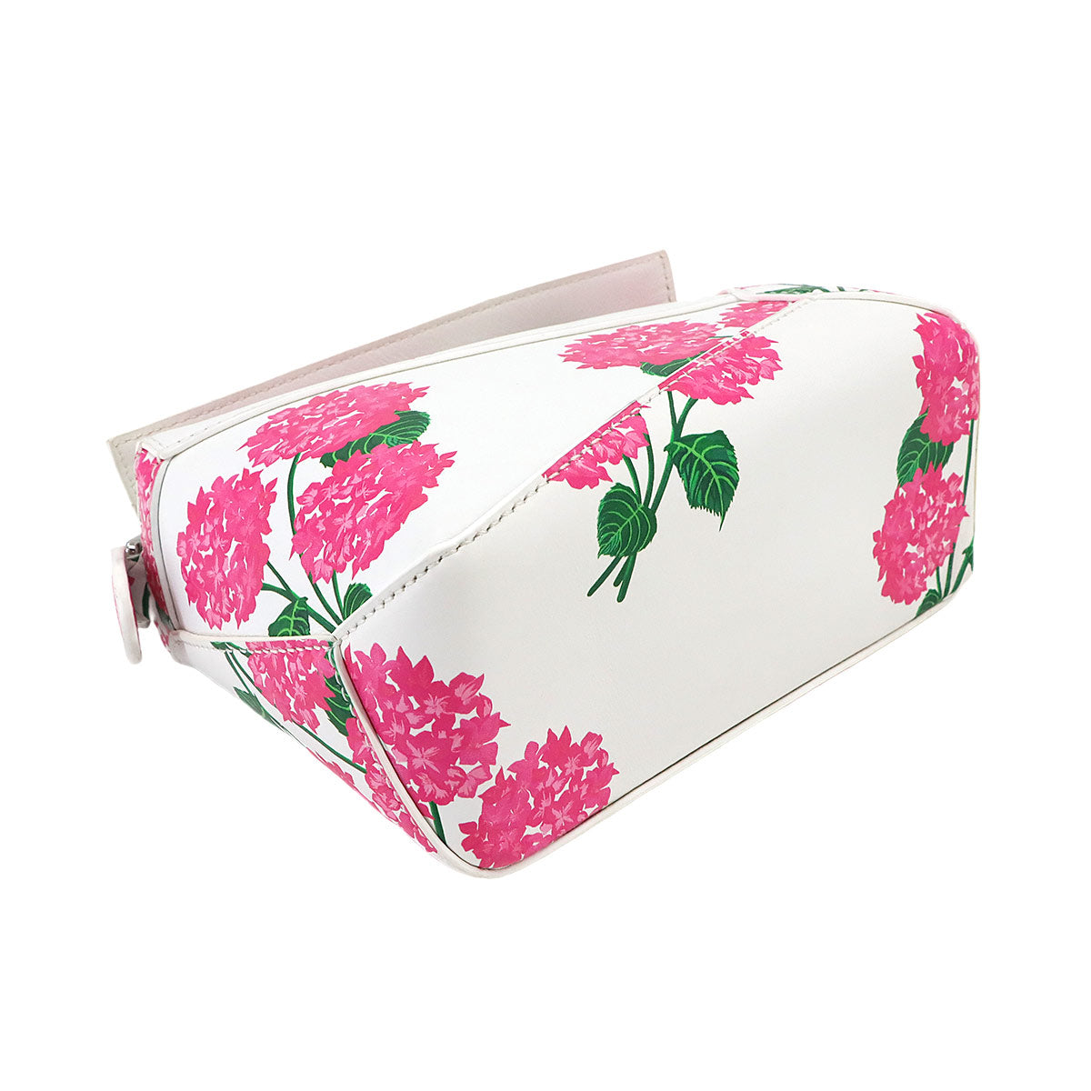 Puzzle Bag Mini Flower Hand Shoulder Bag Leather White Pink