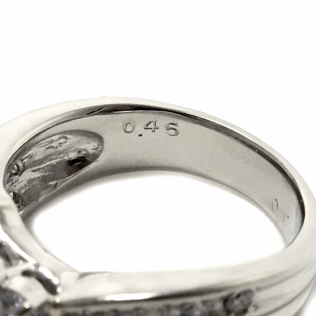 Diamond 1.10ct/0.45ct Ring Pt Platinum size6-6.25(US)