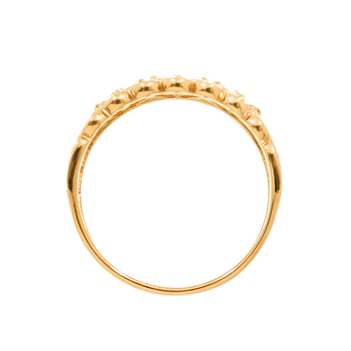 Diamond 0.43ct Ring 18K PG Pink Gold 750 Size6.25-6.5(US)