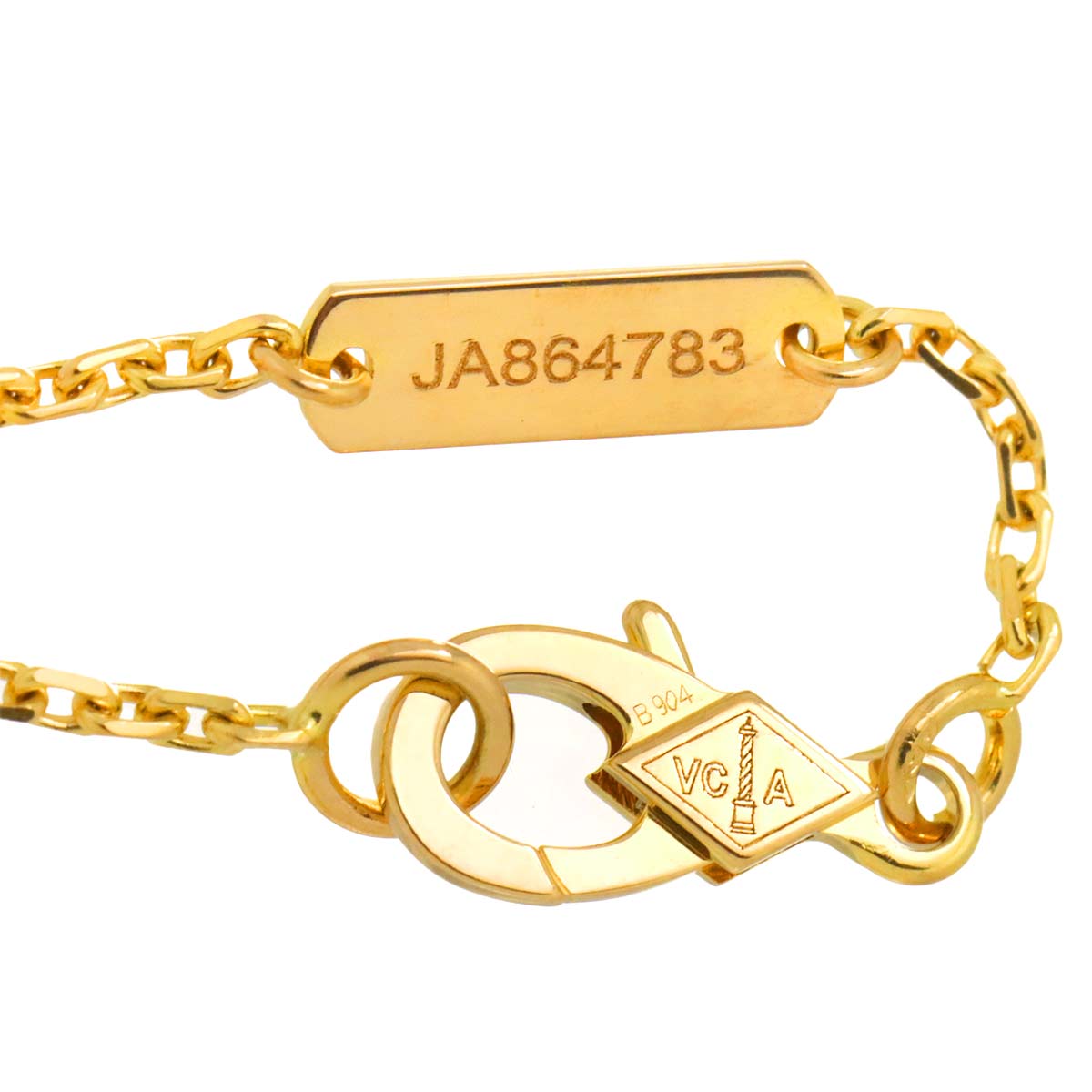 Vintage Alhambra Diamond Necklace 18K PG 750