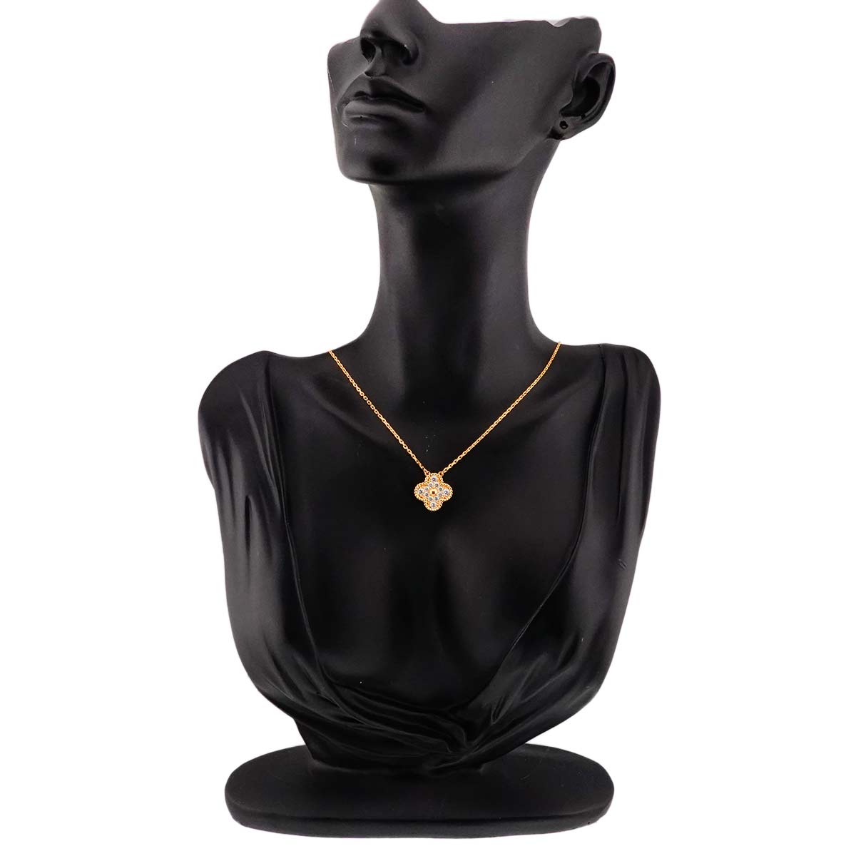 Vintage Alhambra Diamond Necklace 18K PG 750