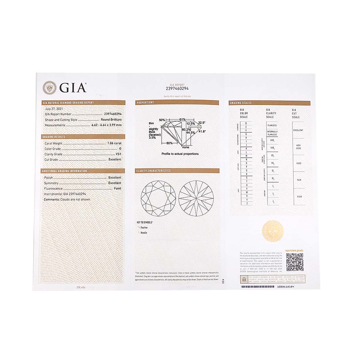 Diamond 1.06ct G/VS1/3EX Ring Pt Platinum size47 4(US)