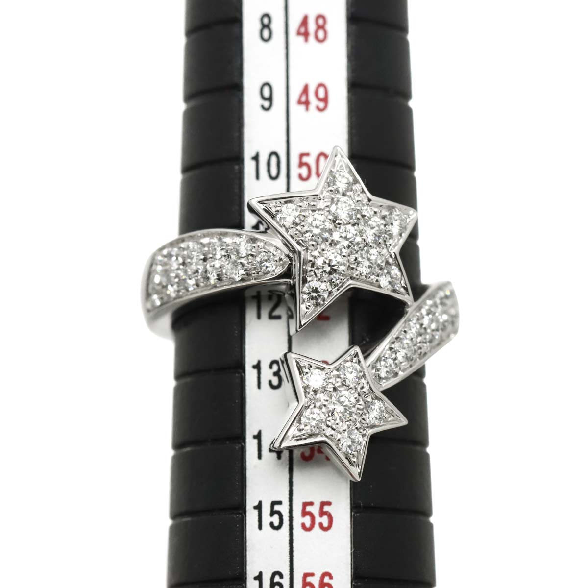 CHANEL Comet Diamond Ring 18K White Gold 750 size52 5.75-6(US)