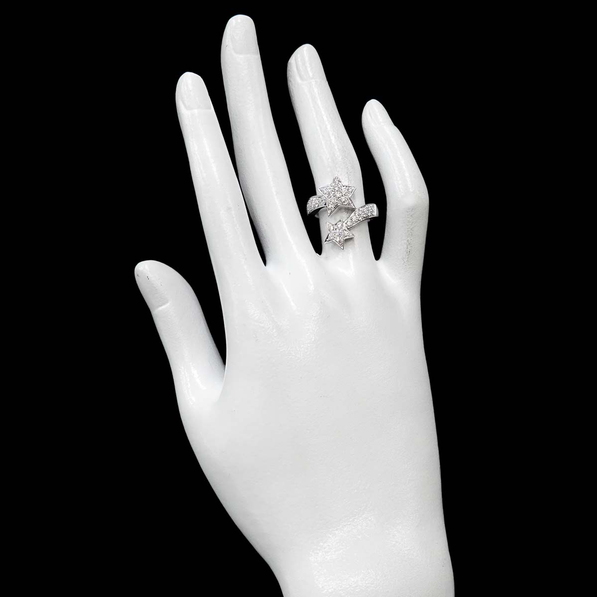 CHANEL Comet Diamond Ring 18K White Gold 750 size52 5.75-6(US)