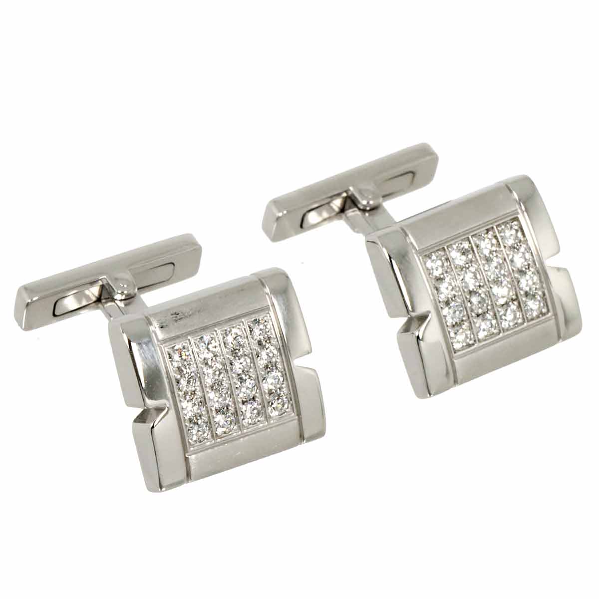 Tank Francaise Diamond Cufflinks 18K WG 750