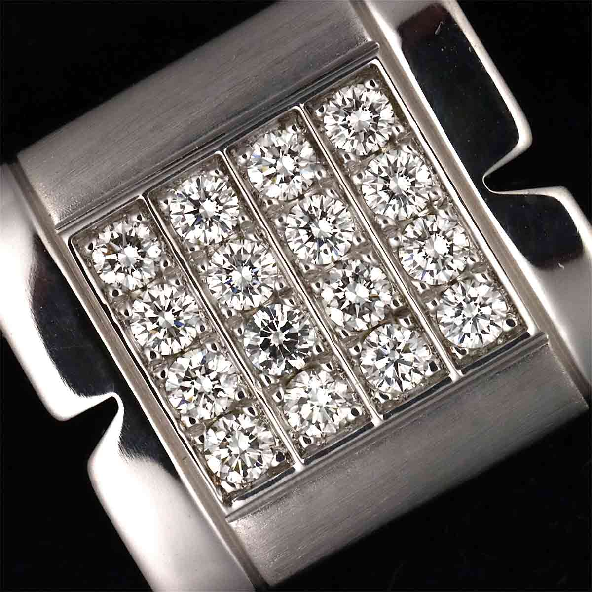 Tank Francaise Diamond Cufflinks 18K WG 750
