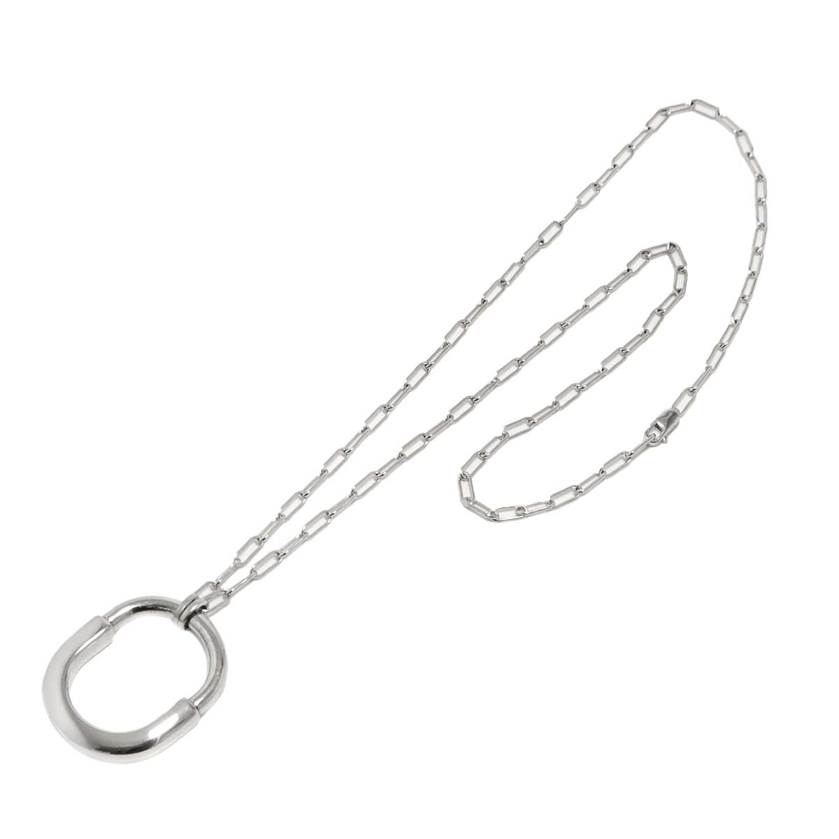 Lock Medium Necklace 18K White Gold 750