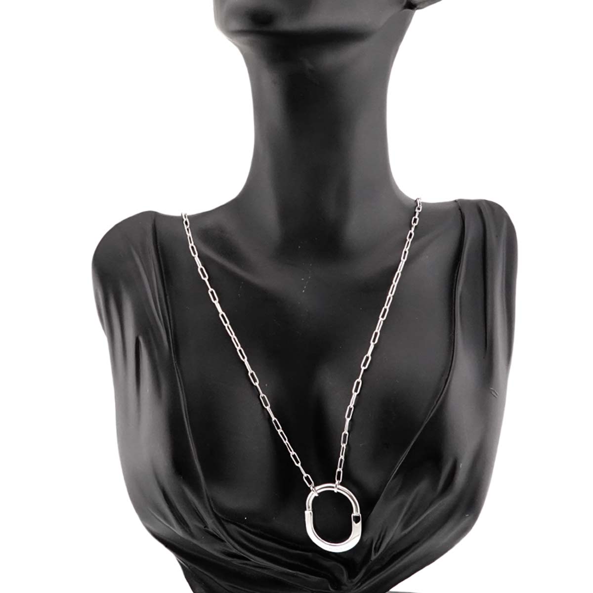 Lock Medium Necklace 18K White Gold 750