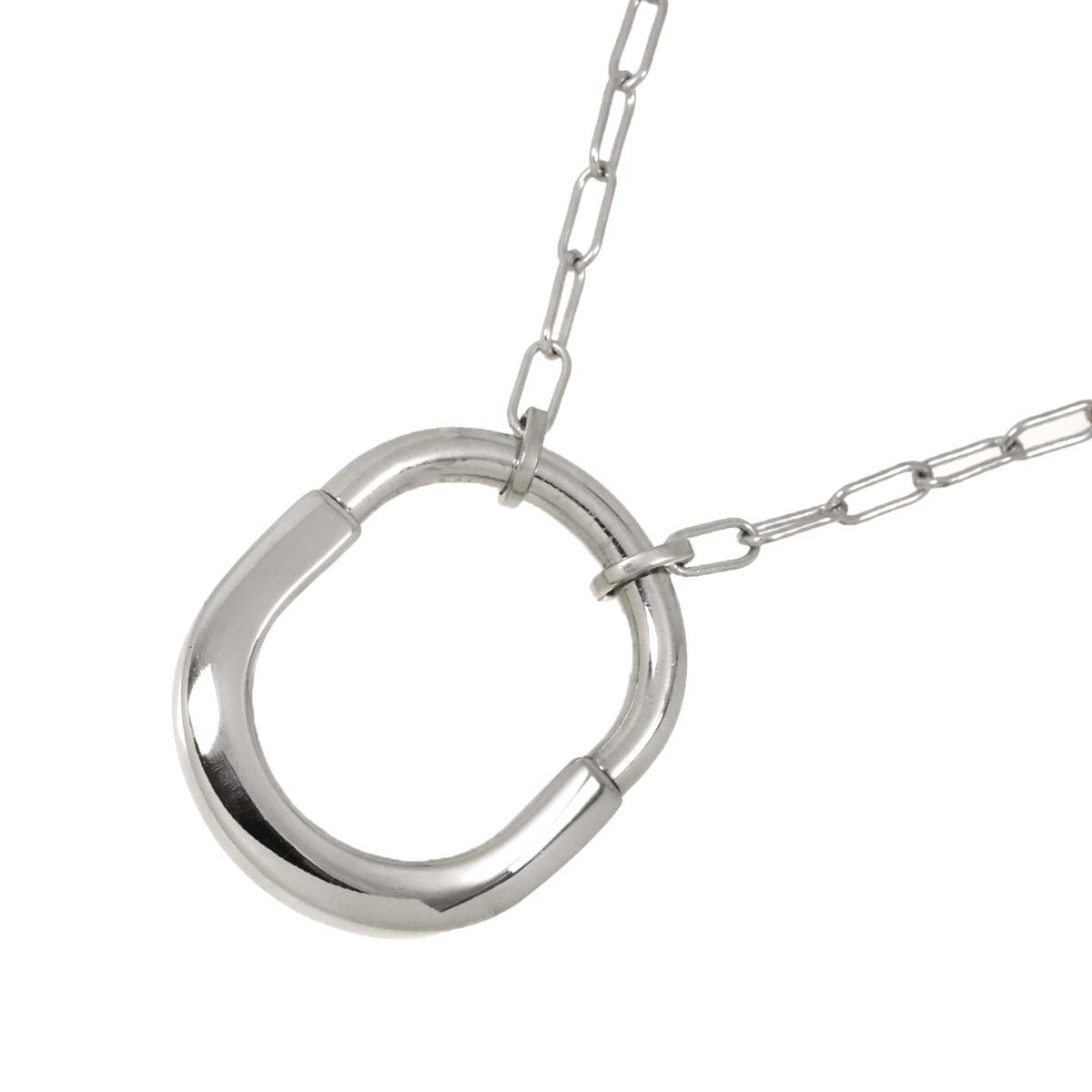 Lock Medium Necklace 18K White Gold 750