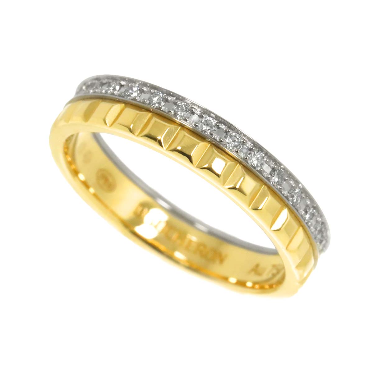Quatre RADIANT Diamond Ring 18K WG YG 750 Size48 4.5(US)