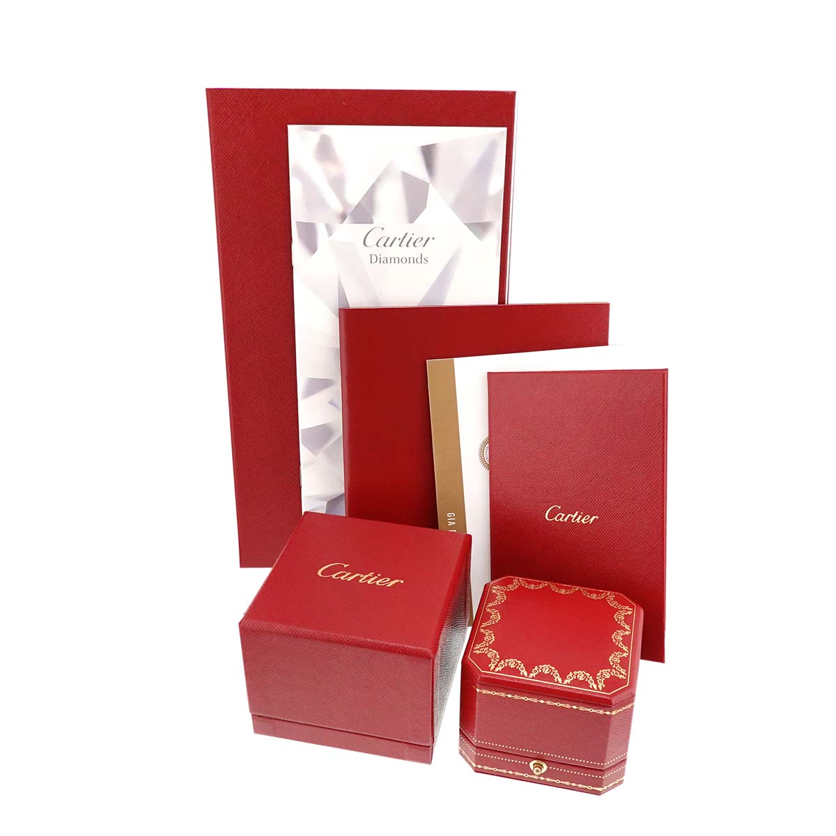 Solitaire Diamond 0.50ct H/VS1/3EX Ring 18K PG size48 4.5(US)