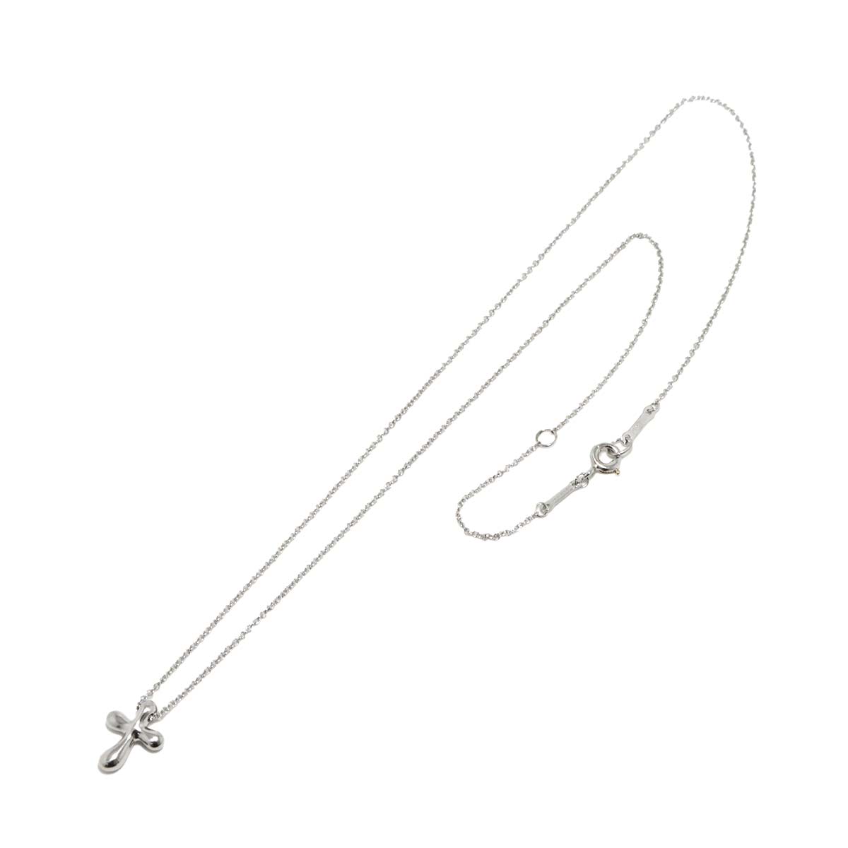 Small Cross Necklace Platinum