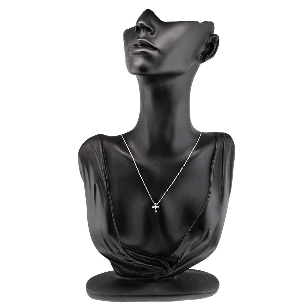 Small Cross Necklace Platinum