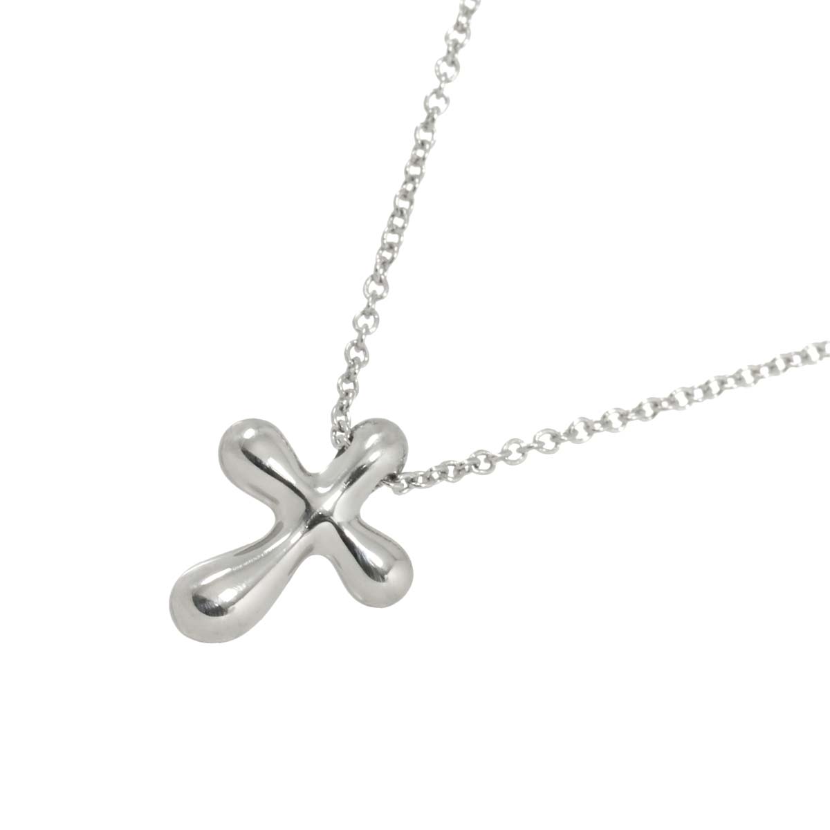 Small Cross Necklace Platinum