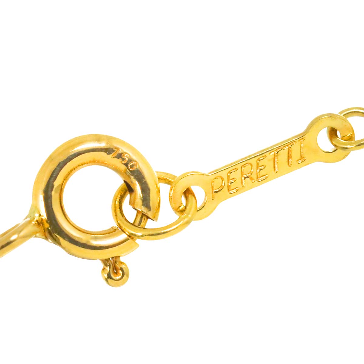 Bean Diamond Necklace 18K Yellow Gold 750