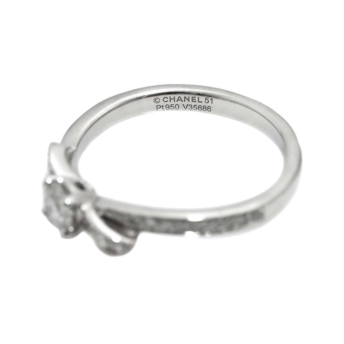 RUBAN Diamond 0.25ct E/VVS2/3EX Ring Pt size51 5.5-5.75(US)