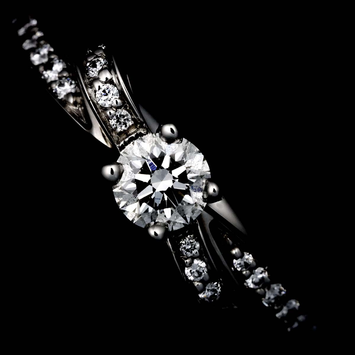 RUBAN Diamond 0.25ct E/VVS2/3EX Ring Pt size51 5.5-5.75(US)