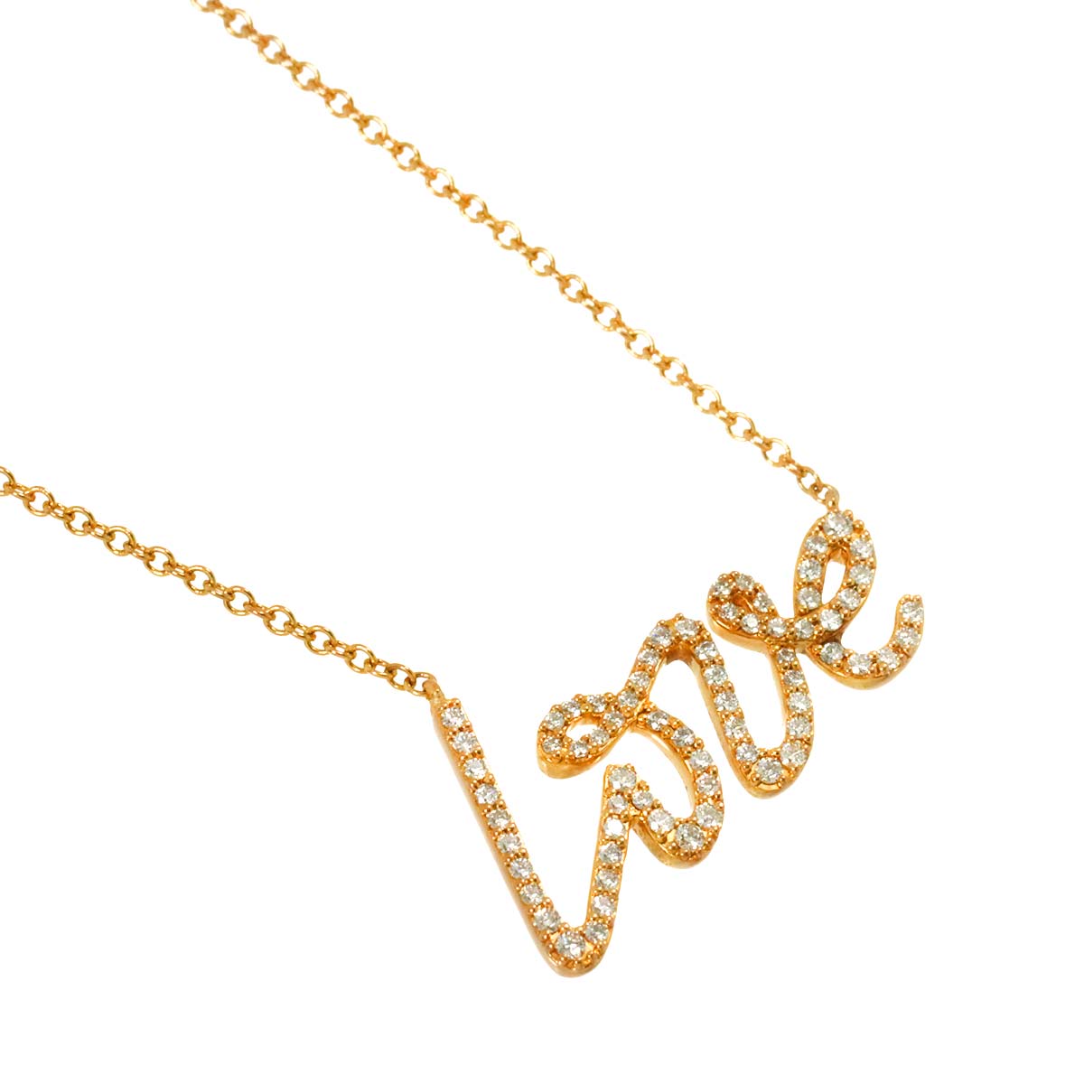 Graffiti Love Diamond Necklace 18K PG 750