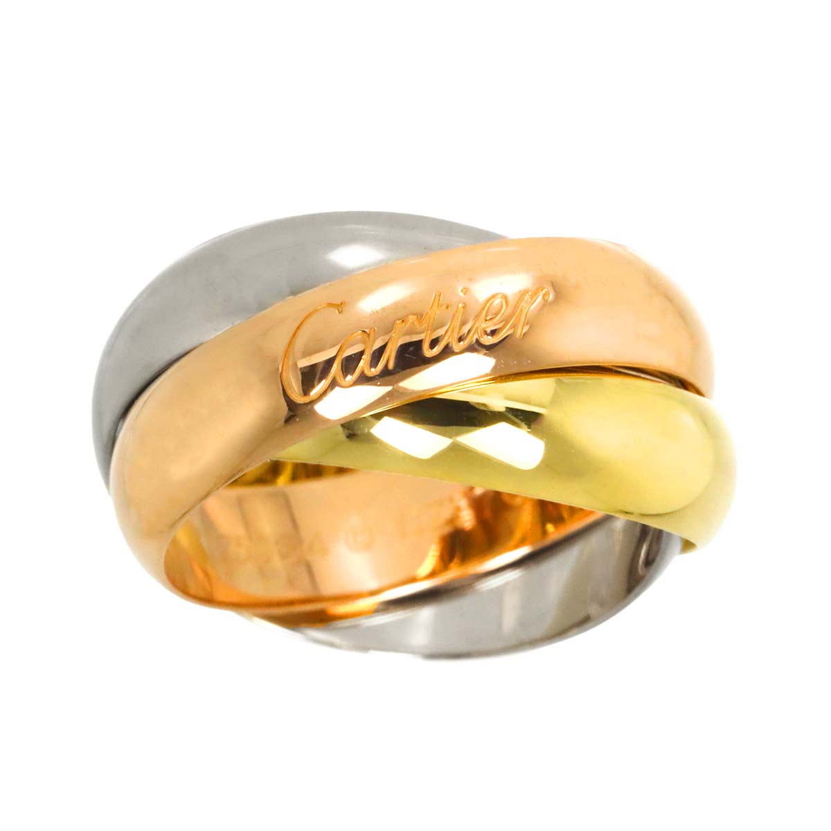 Trinity Ring LM 18K YG WG PG 750 Size54 6.75-7.25(US)