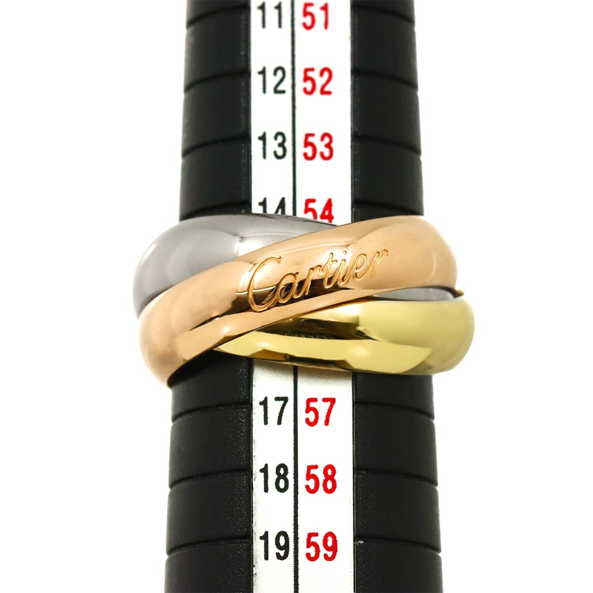 Trinity Ring LM 18K YG WG PG 750 Size54 6.75-7.25(US)