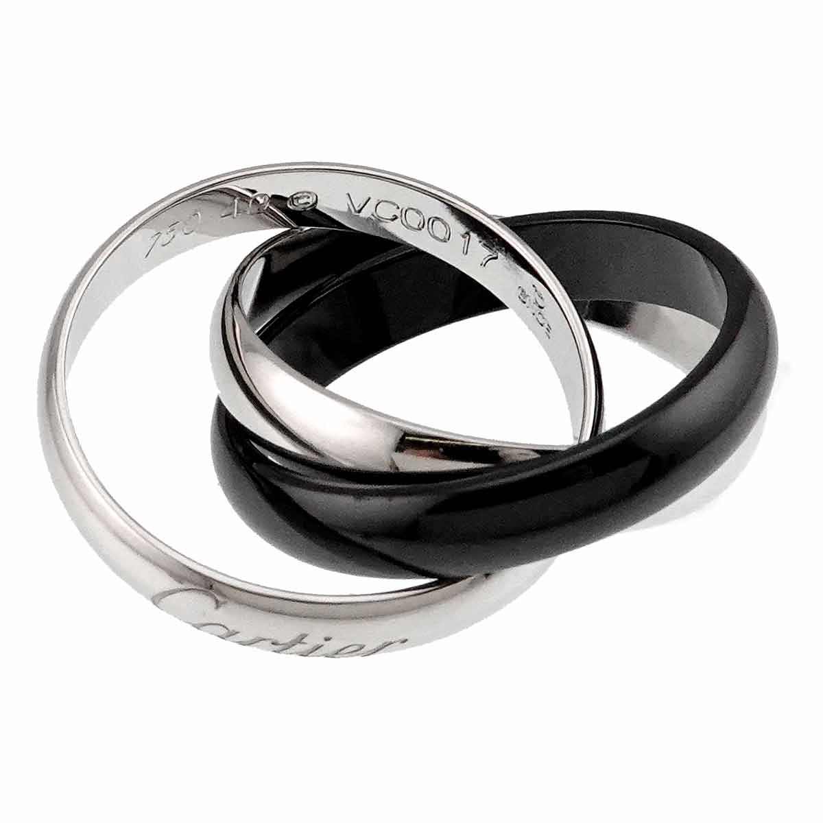 Trinity Ceramic Ring MM K18 White Gold 750 size49 5-5.25(US)