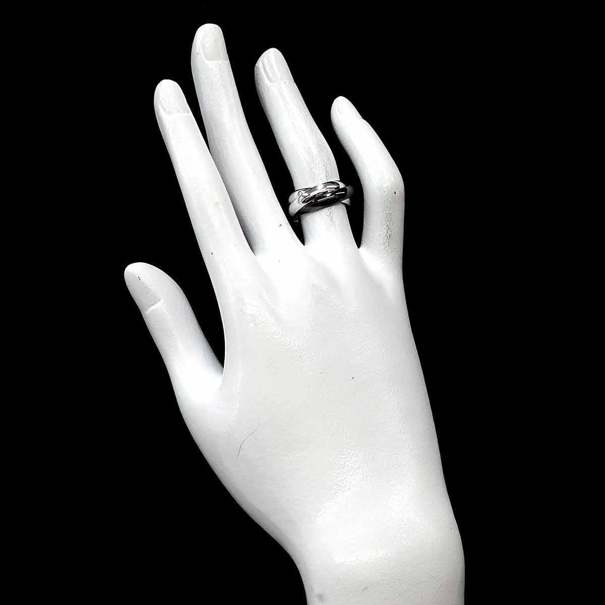 Trinity Ceramic Ring MM K18 White Gold 750 size49 5-5.25(US)