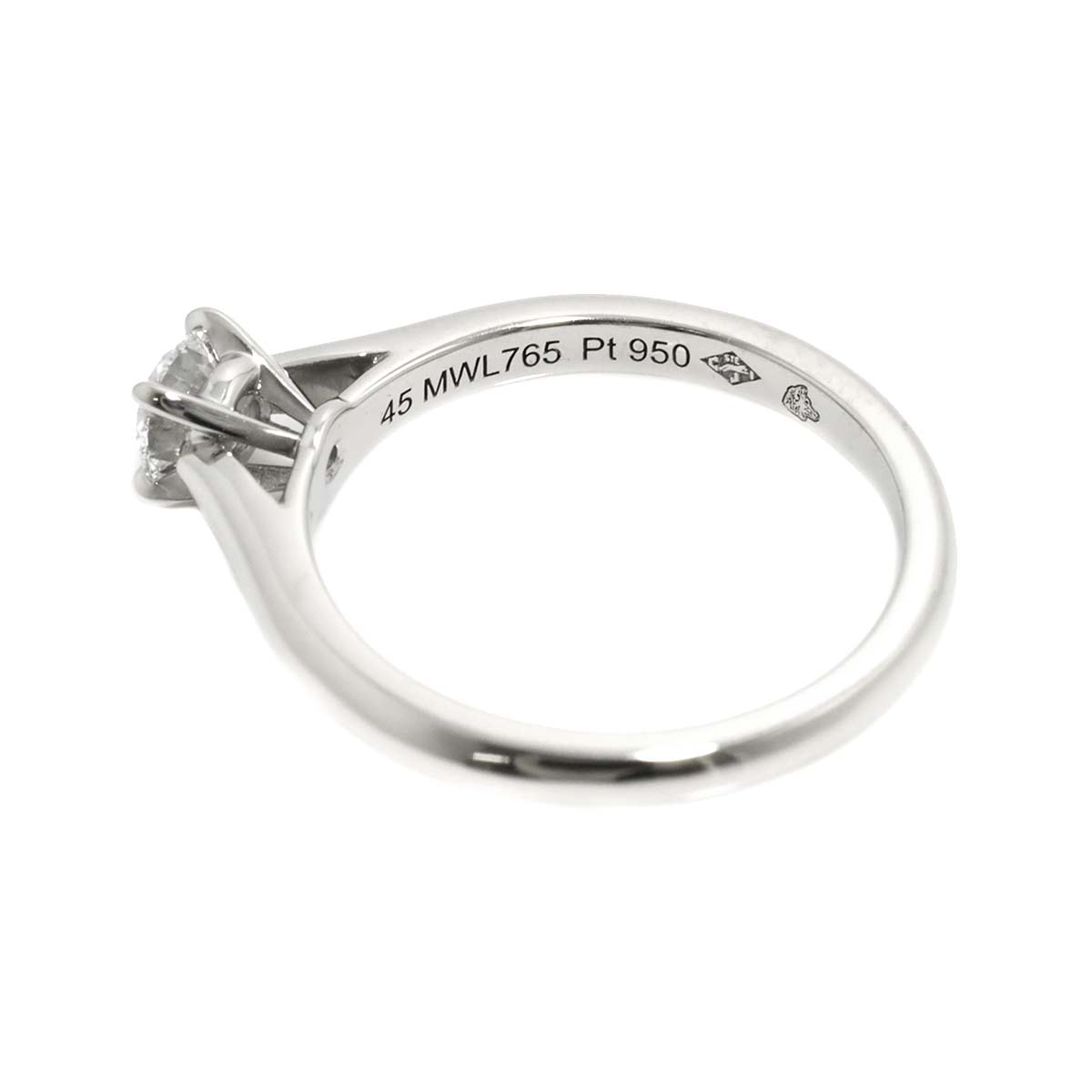 Diamond 0.25ct E/VVS2/3EX Ring Platinum Size45 3.25(US)