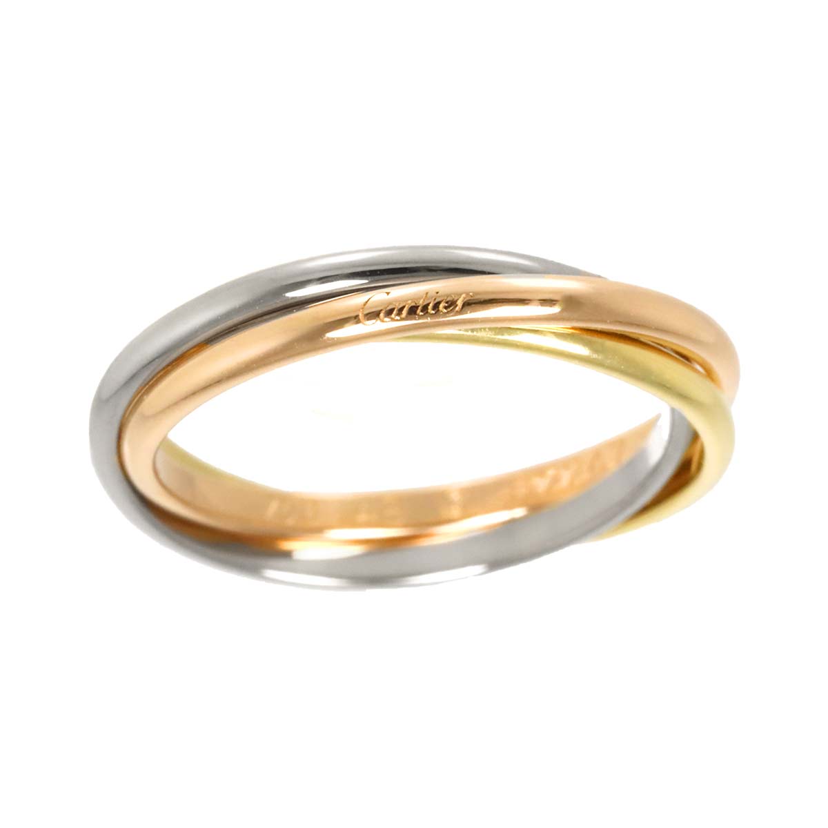 Trinity Ring 18K YG WG PG 750 Size48 4.5(US)