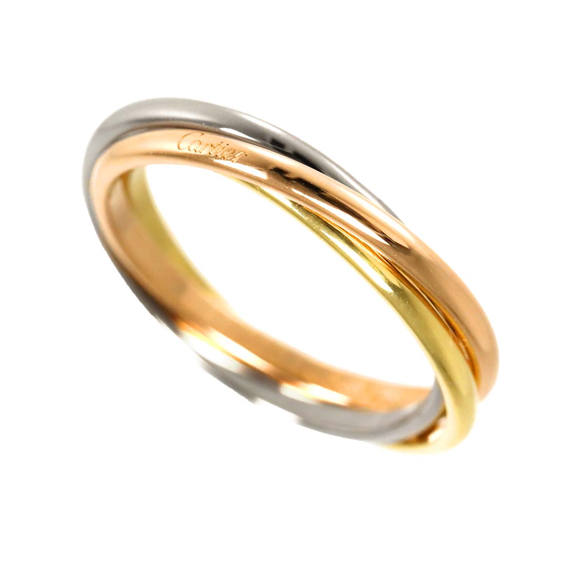 Trinity Ring 18K YG WG PG 750 Size48 4.5(US)