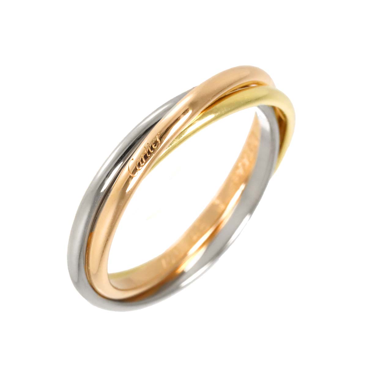 Trinity Ring 18K YG WG PG 750 Size48 4.5(US)