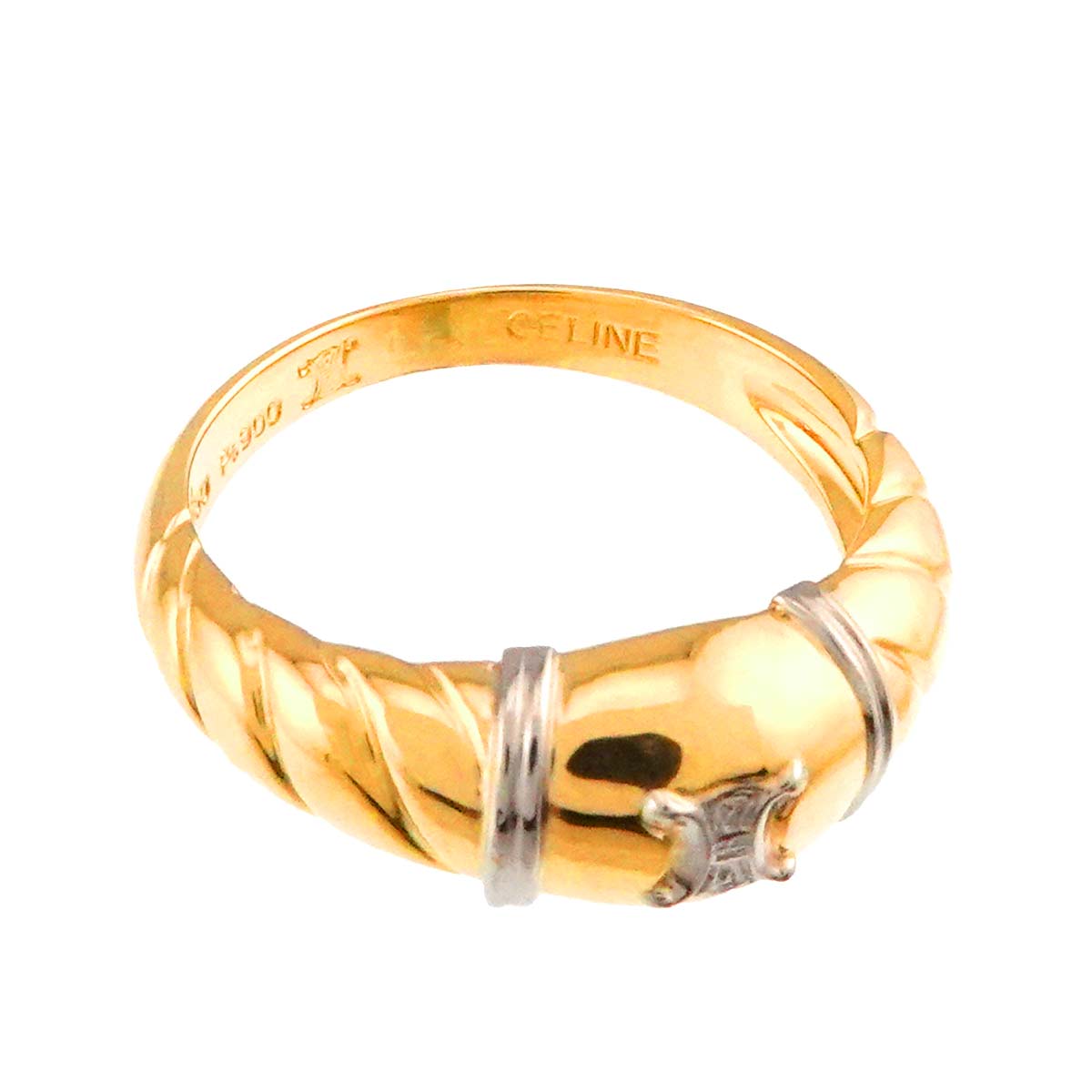 Triomphe Ring Pt 18K YG 750 size5.25(US)