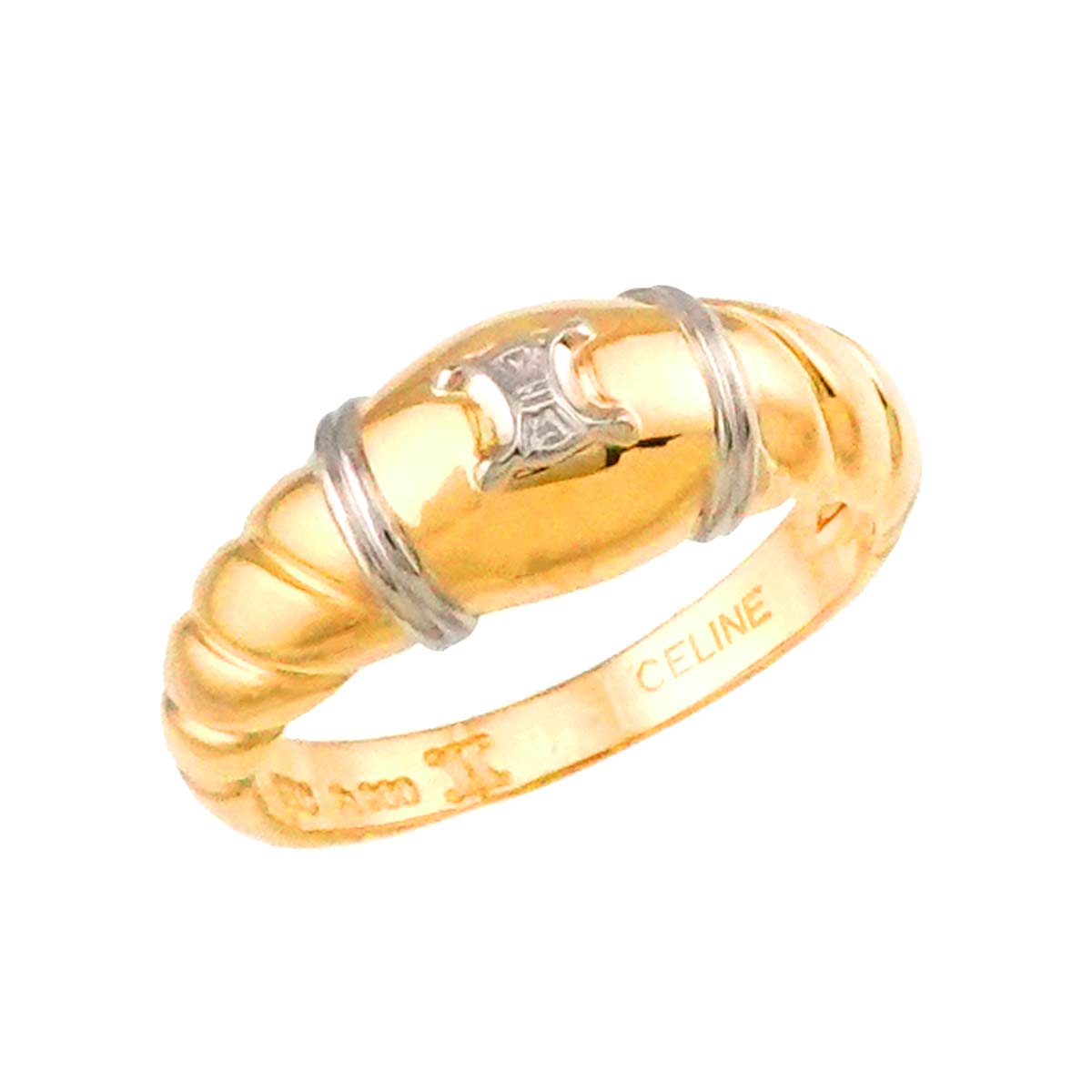 Triomphe Ring Pt 18K YG 750 size5.25(US)