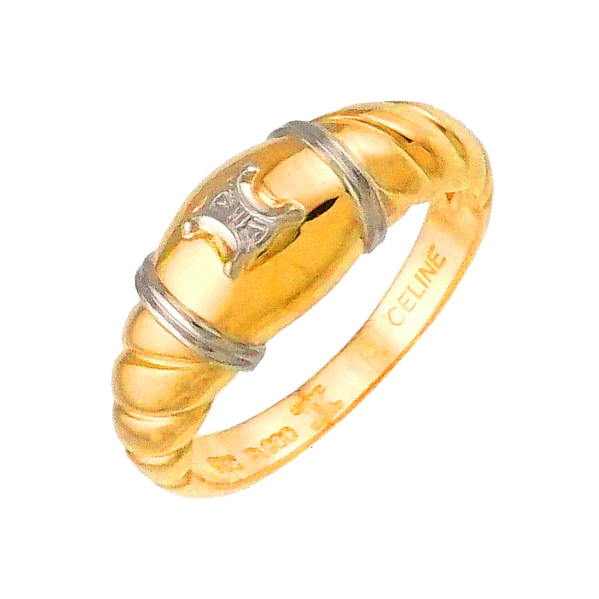 Triomphe Ring Pt 18K YG 750 size5.25(US)