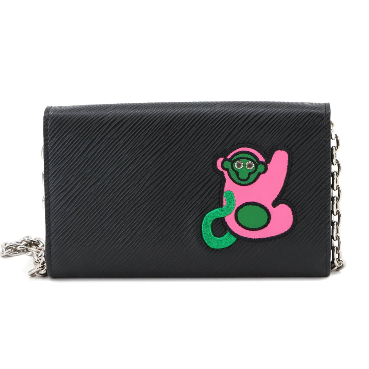 LV Stories Epi Twist Chain Wallet Leather Black M63320