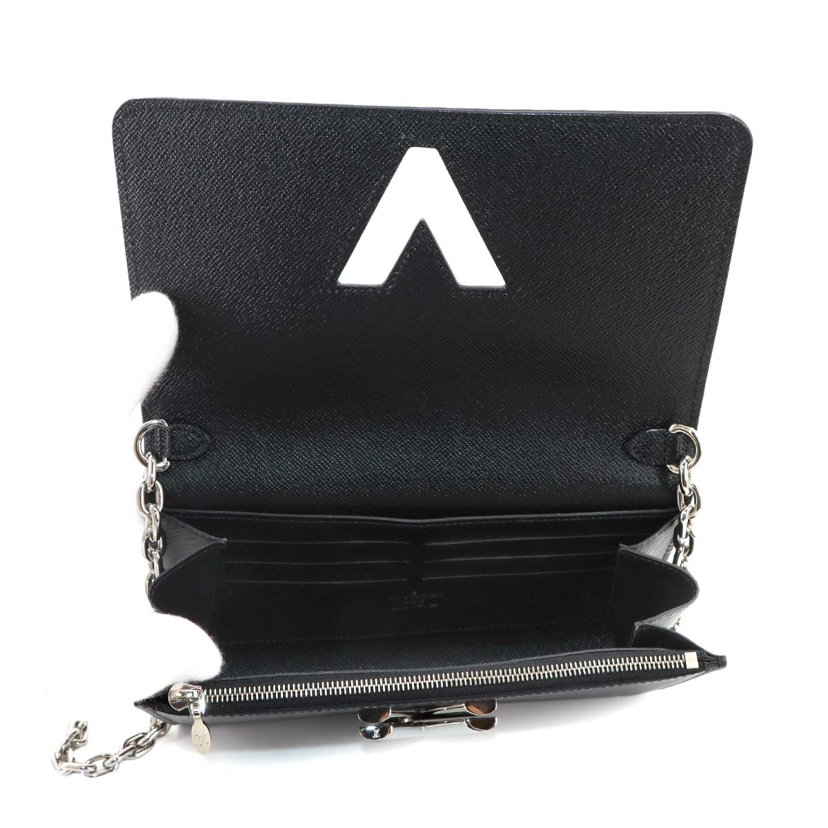 LV Stories Epi Twist Chain Wallet Leather Black M63320