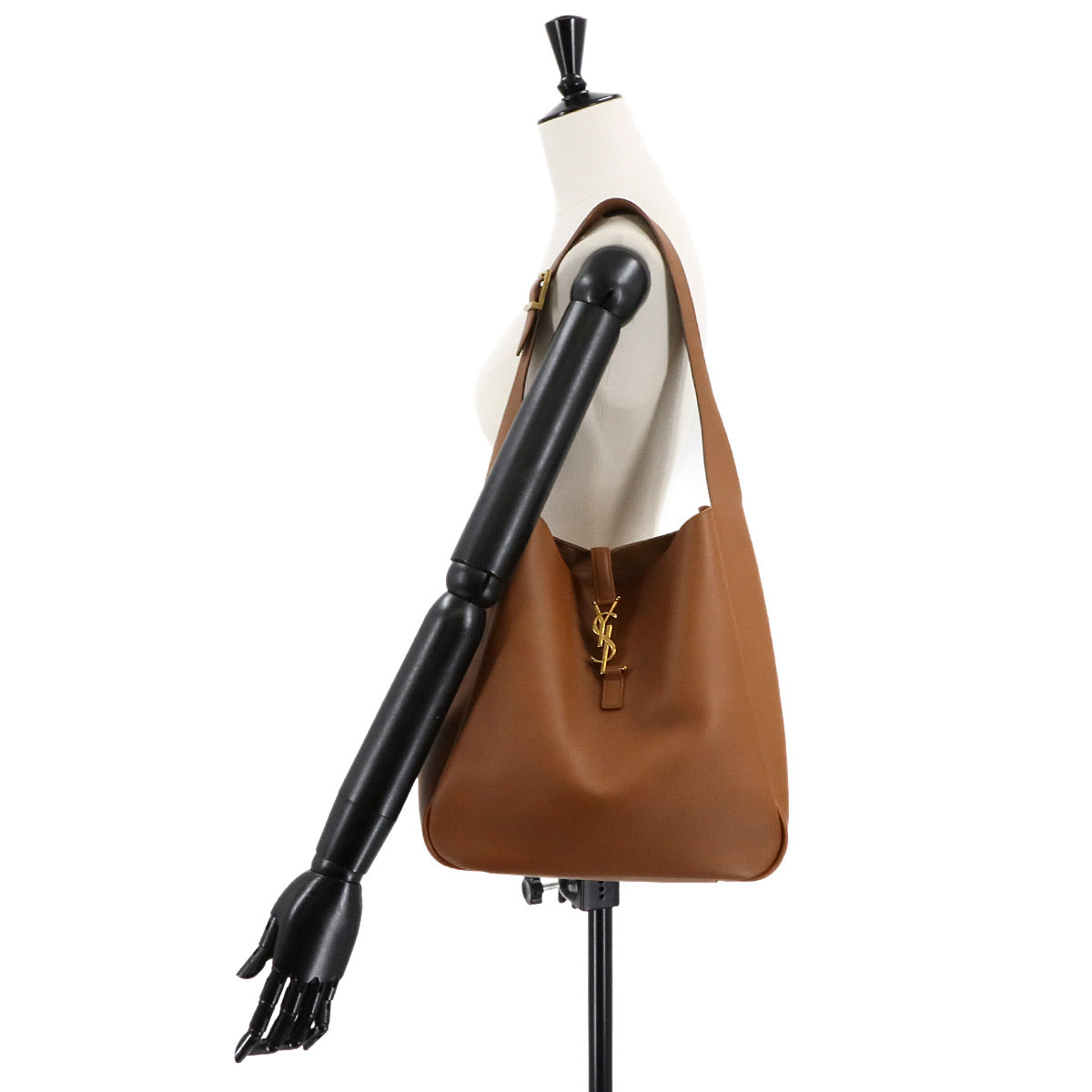 Le 5 A 7 Large Shoulder Bag Leather Brown 753837