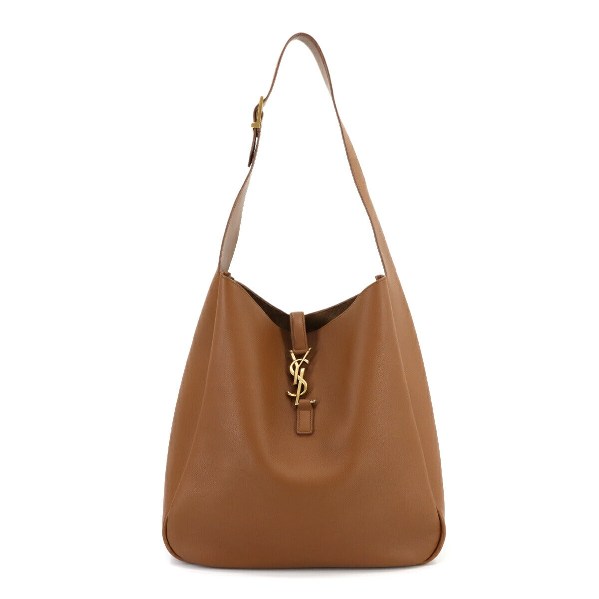 Le 5 A 7 Large Shoulder Bag Leather Brown 753837