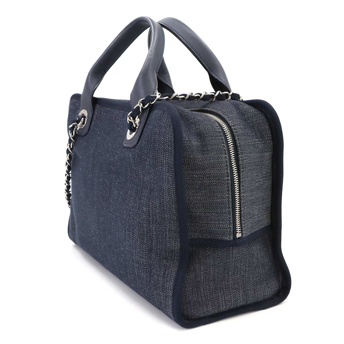 Deauville Bowling Bag 2way Hand Chain Shoulder Navy A92750