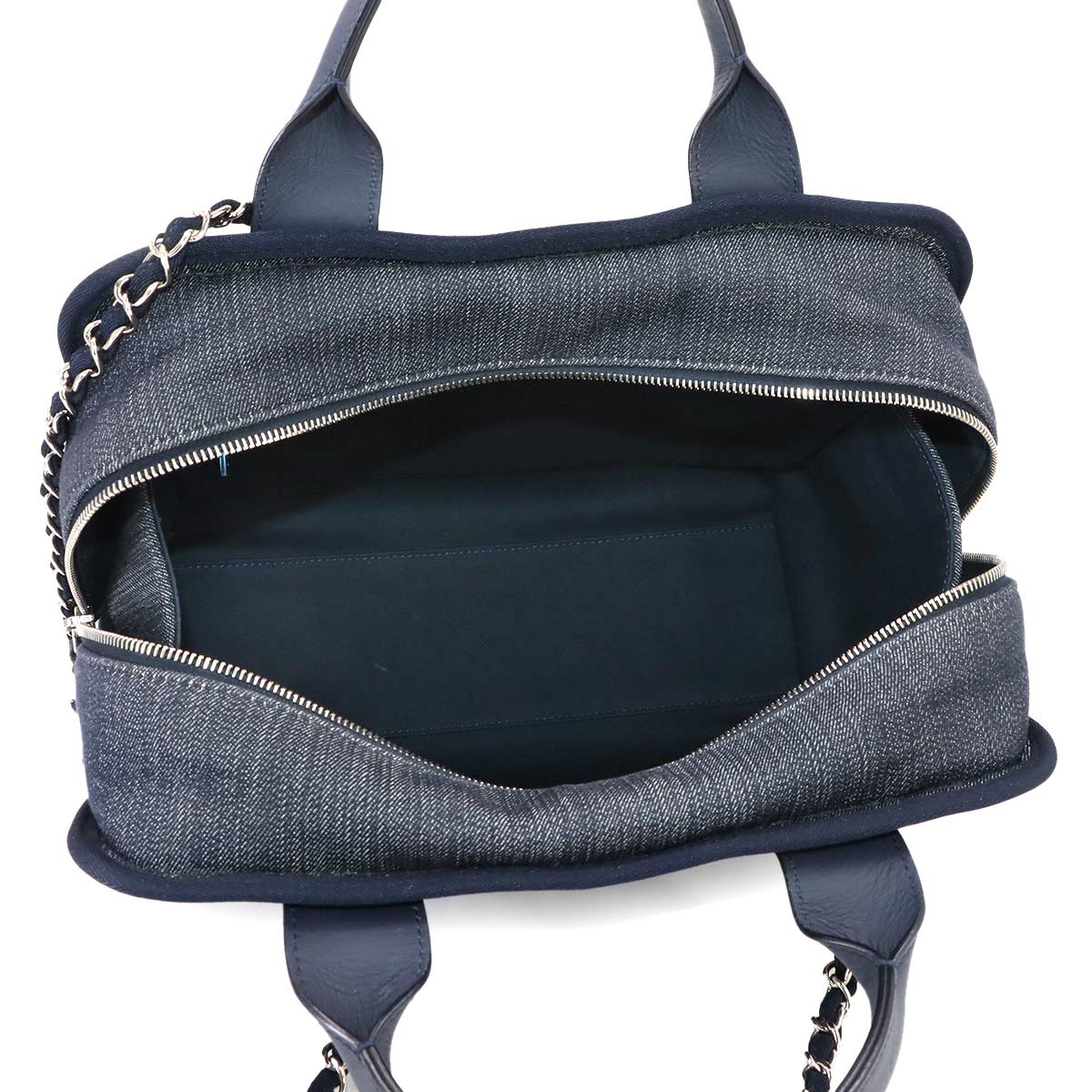Deauville Bowling Bag 2way Hand Chain Shoulder Navy A92750
