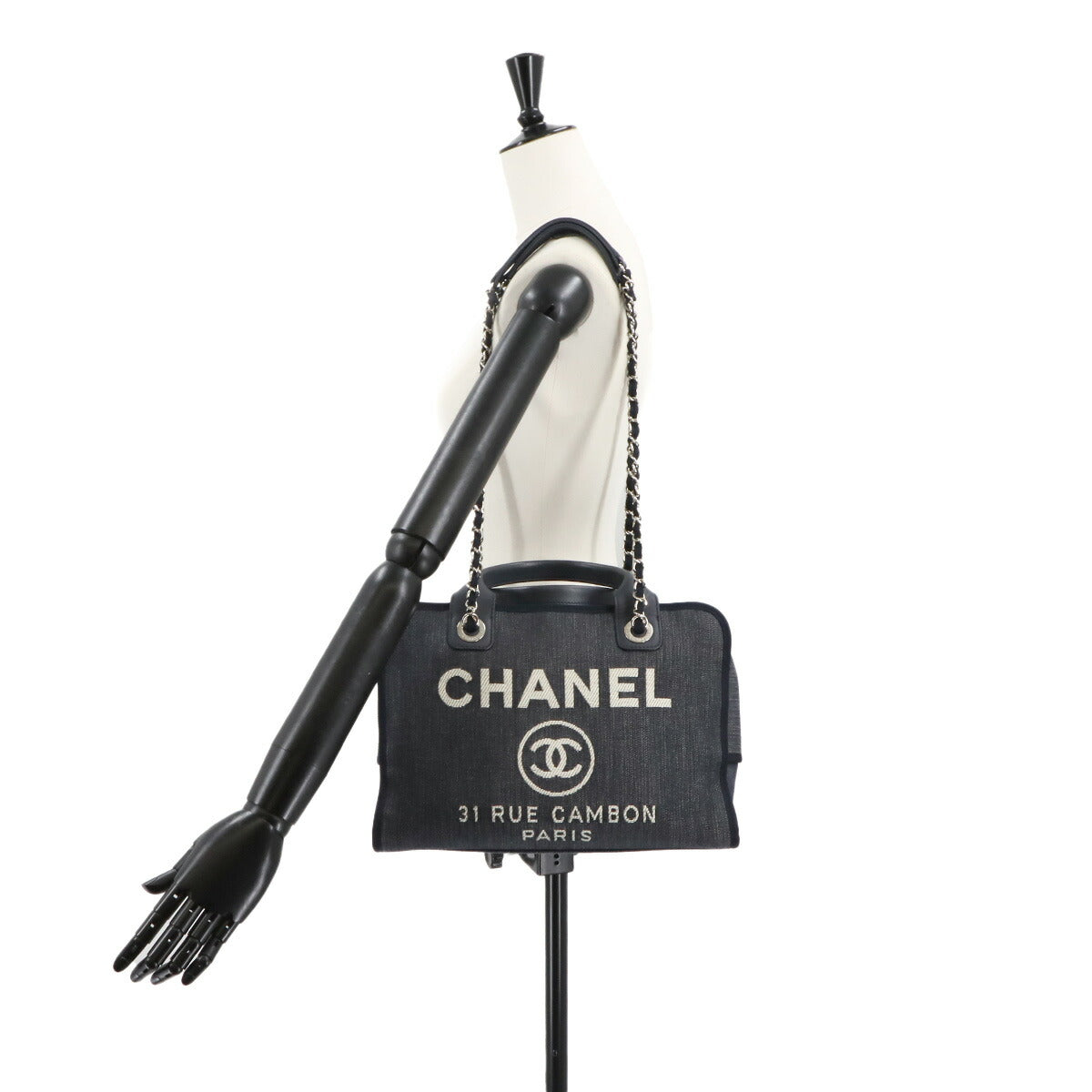 Deauville Bowling Bag 2way Hand Chain Shoulder Navy A92750