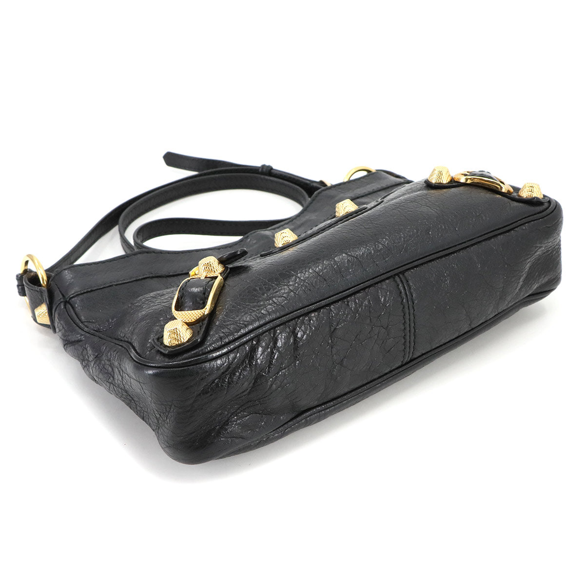 Giant Hip Shoulder Bag Leather Black 237203 Purse