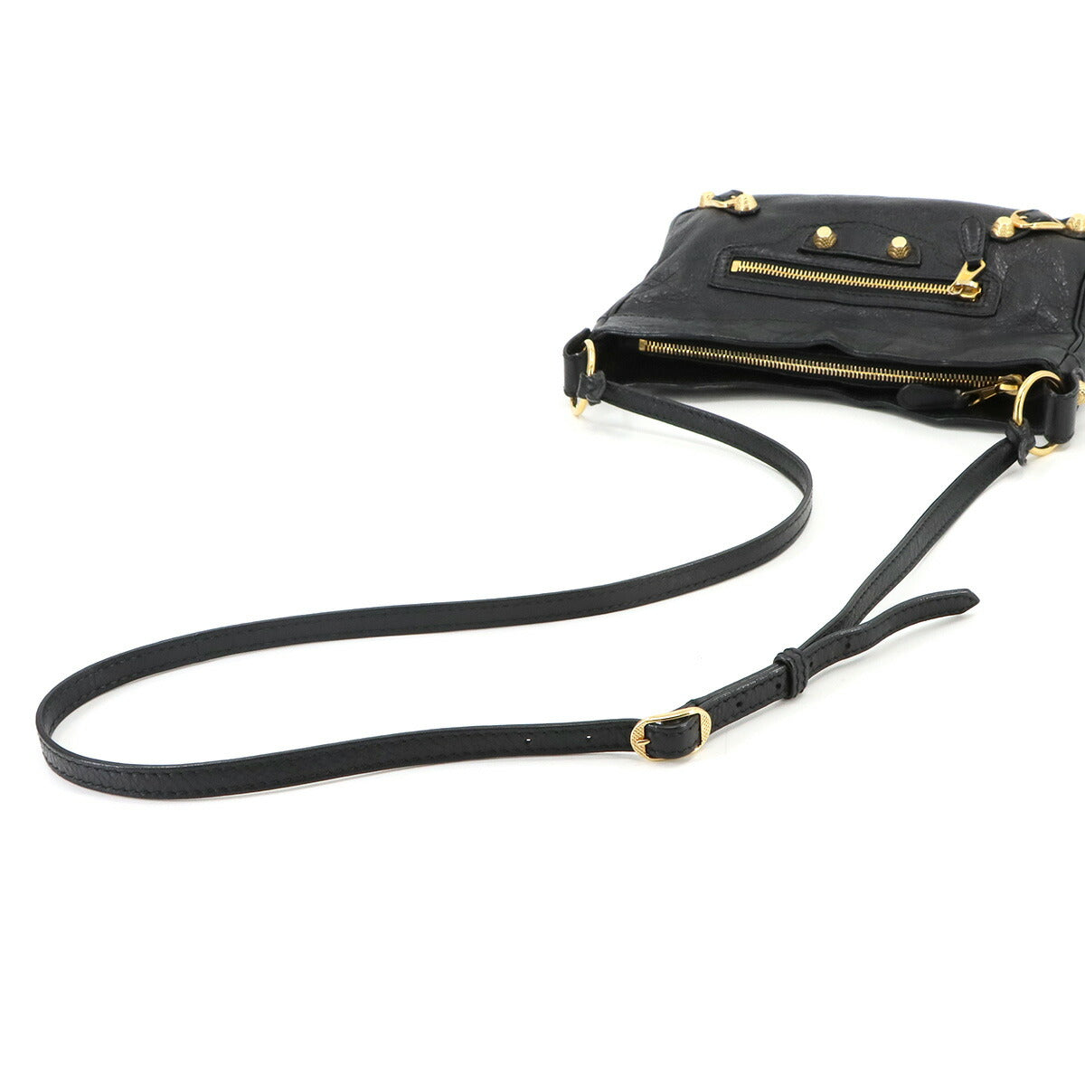 Giant Hip Shoulder Bag Leather Black 237203 Purse