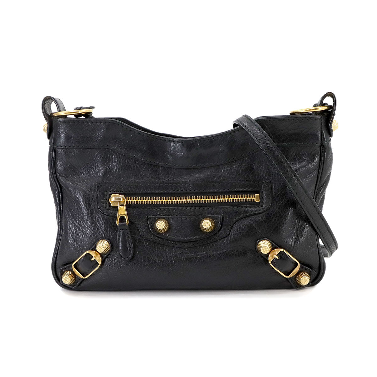 Giant Hip Shoulder Bag Leather Black 237203 Purse