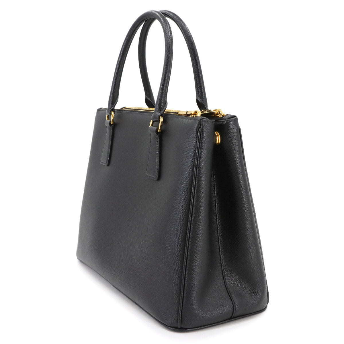 Galleria 2way Tote Shoulder Bag Saffiano Leather Black 1BA274