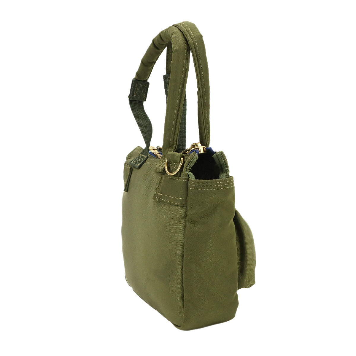 PORTER Pocket Tote Small 2way Hand Shoulder Bag Nylon Khaki