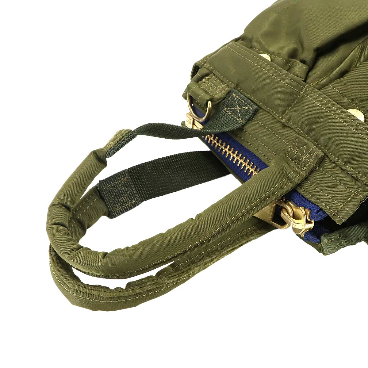 PORTER Pocket Tote Small 2way Hand Shoulder Bag Nylon Khaki