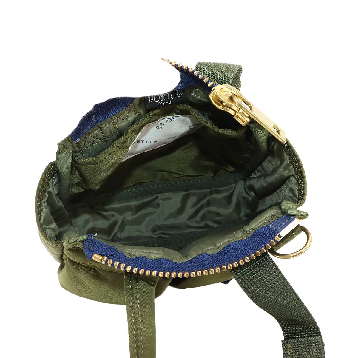 PORTER Pocket Tote Small 2way Hand Shoulder Bag Nylon Khaki