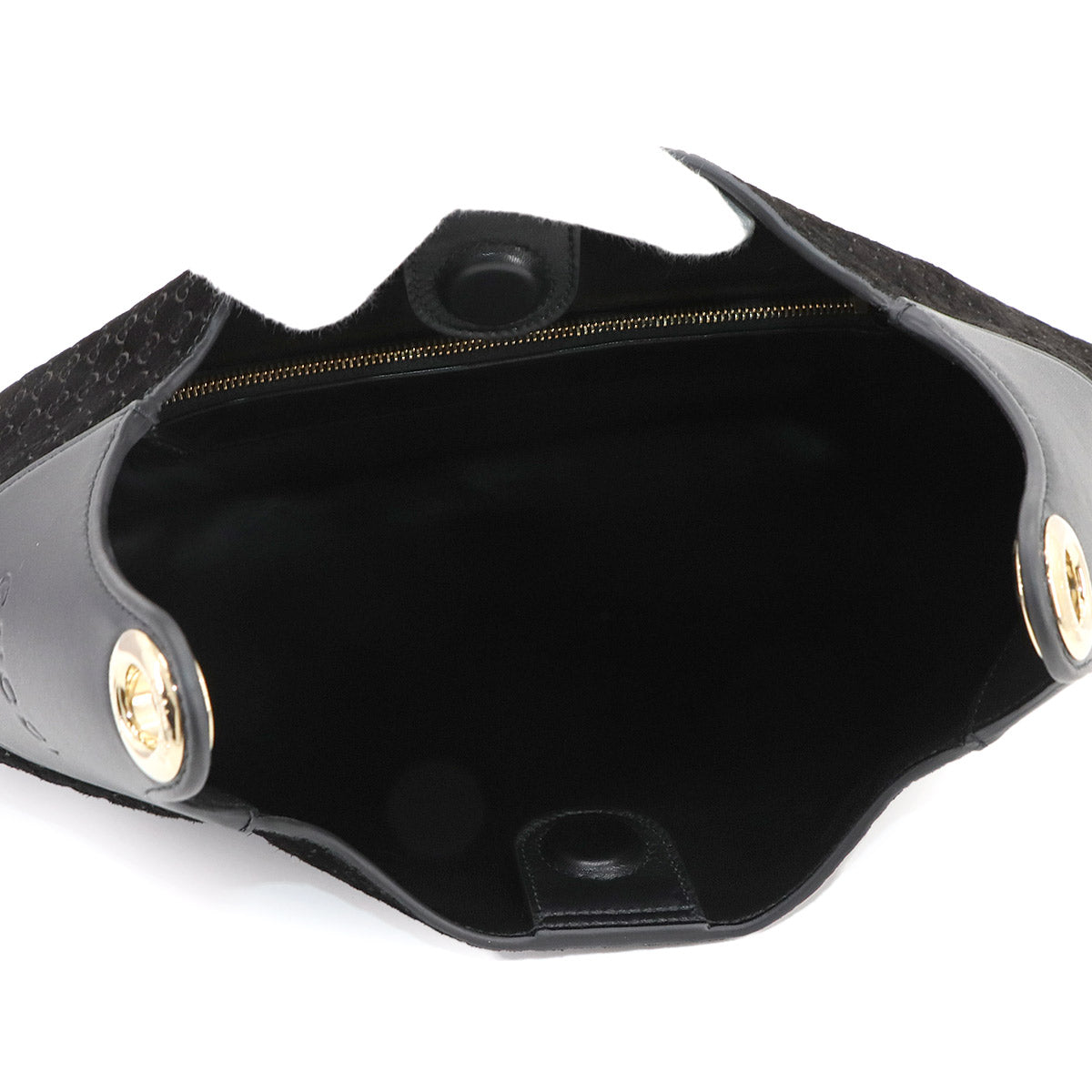 B Shoulder Bag Micro GG Suede Leather Black 834981 Purse