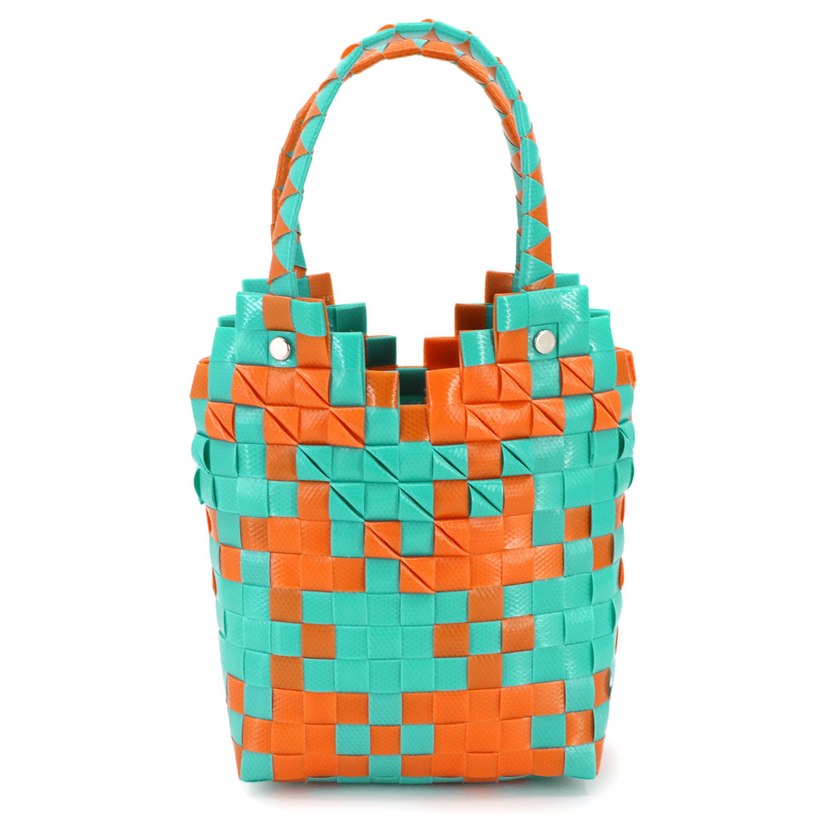Kids Basket Hand Bag Polypropylene Green Orange